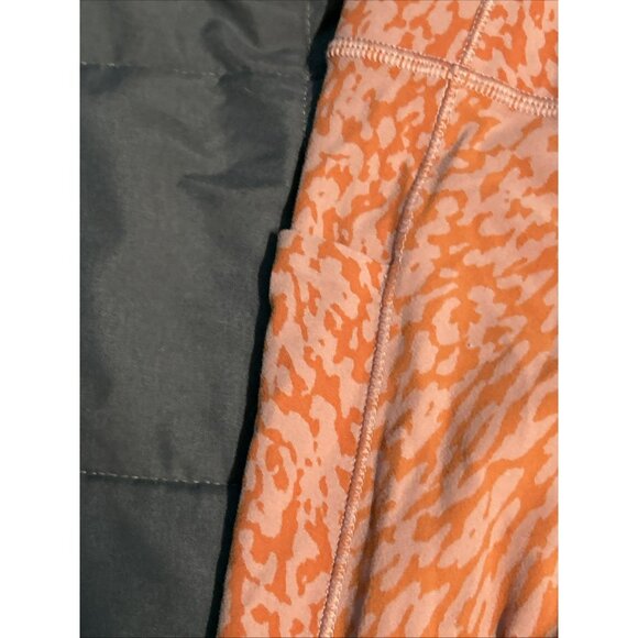 ATHLETA Orange Velocity Legging Pocket 7/8 Tight Active Workout M Leopard Print - Picture 4 of 5